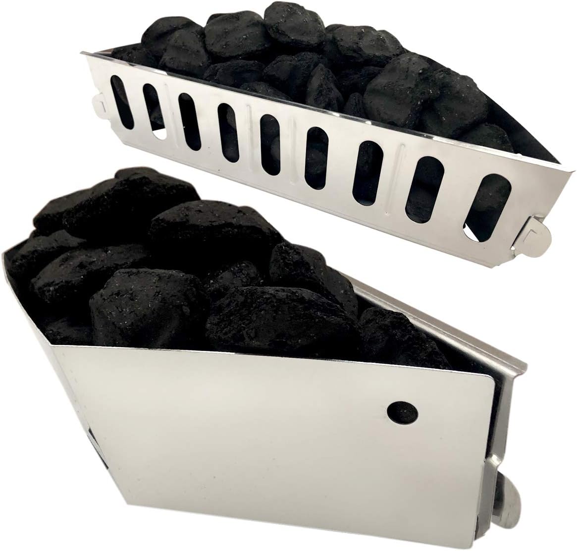 Cesta carbón acero inox para parrilla 22pulg resistente