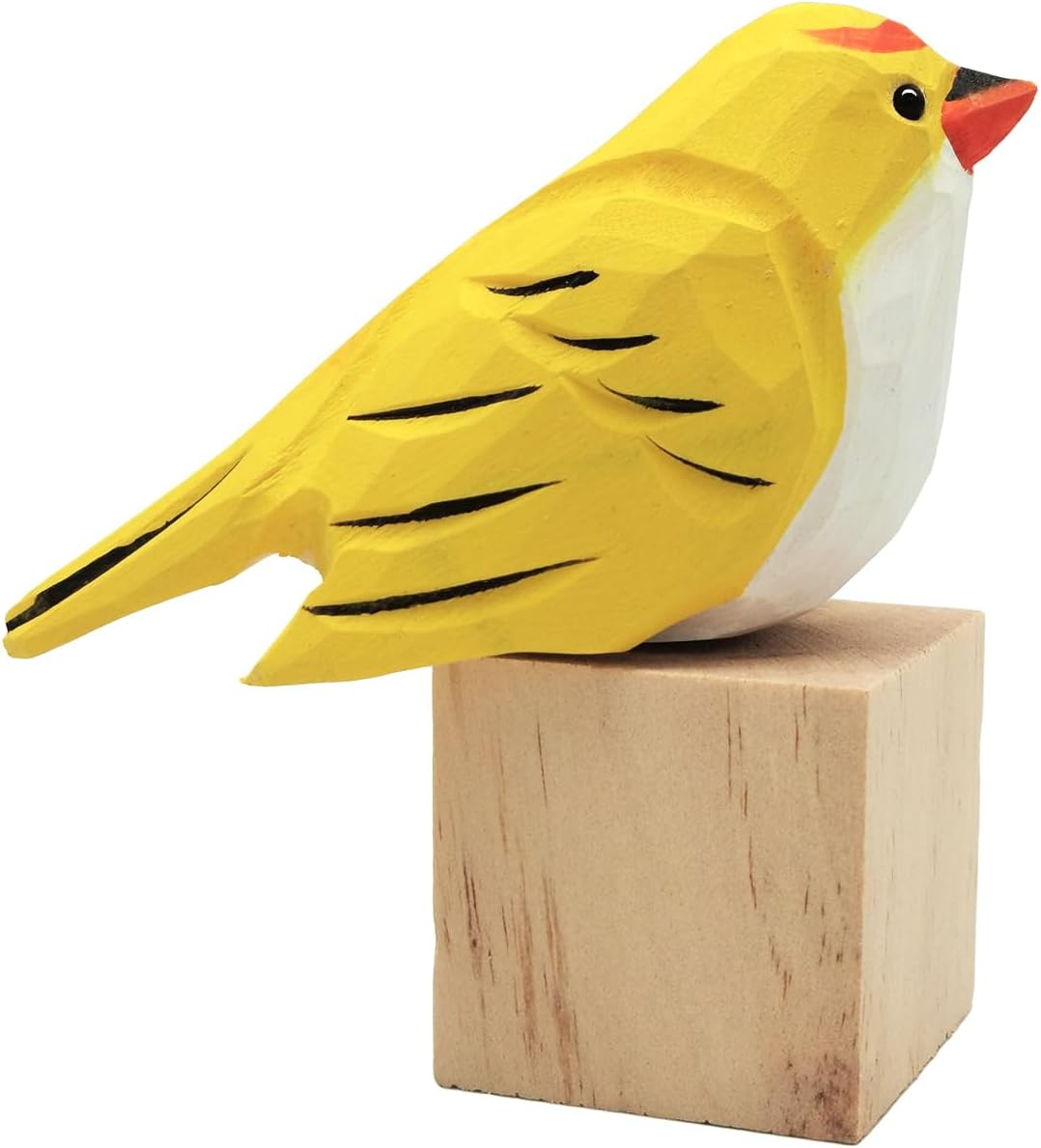 Figura pájaro madera tallada a mano decoración hogar