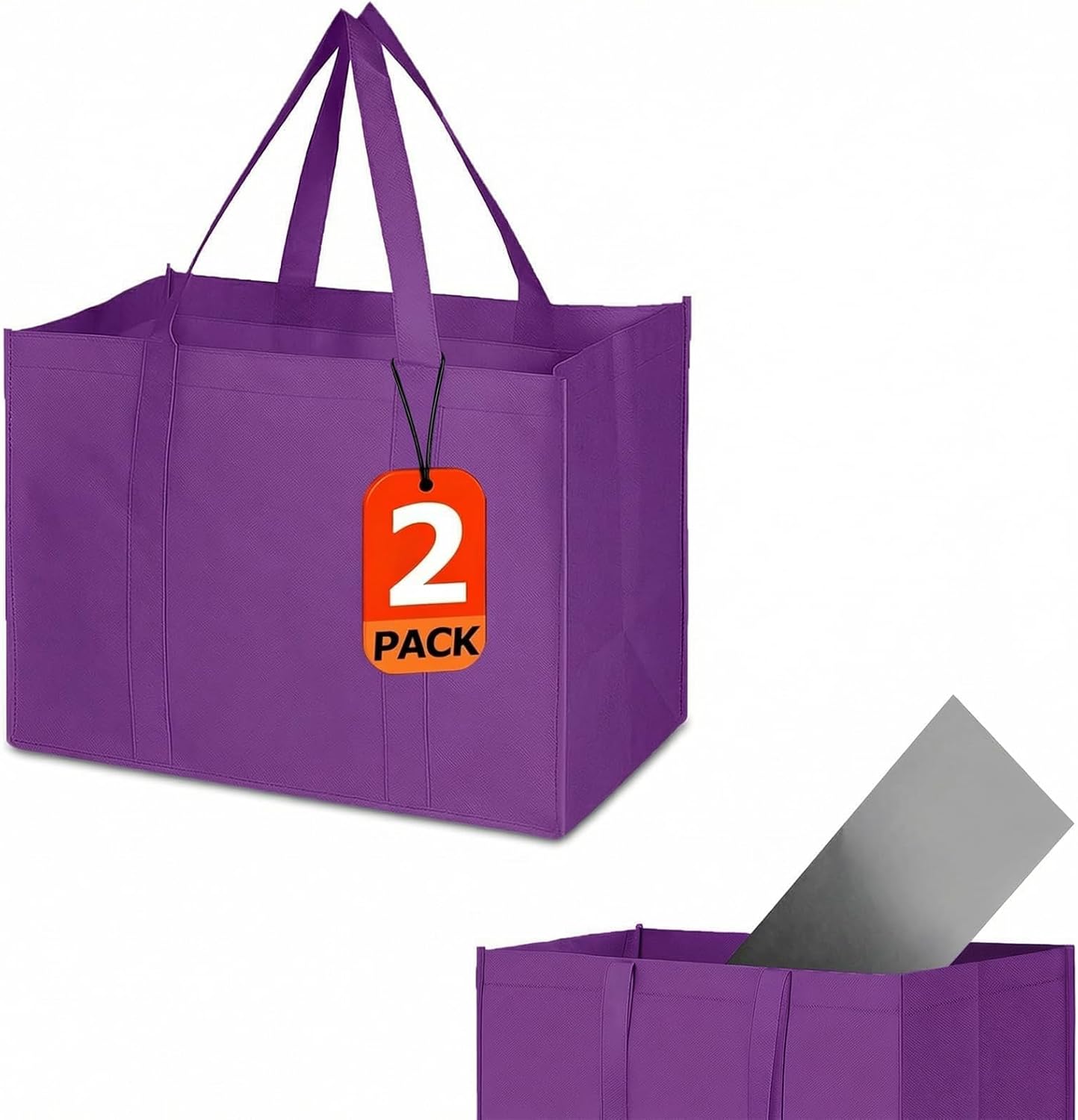 Bolsa plegable grande MOLOVA 16x13x10 pulgadas C2-púrpura2