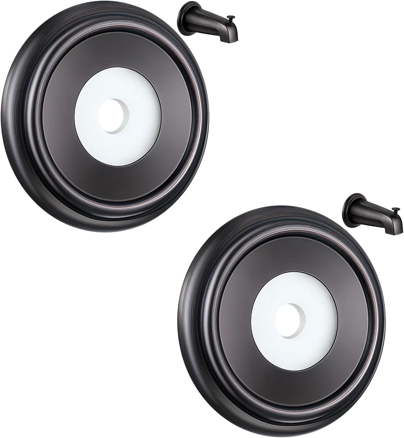 2 Anillos cubierta boquilla bañera con junta foam negro