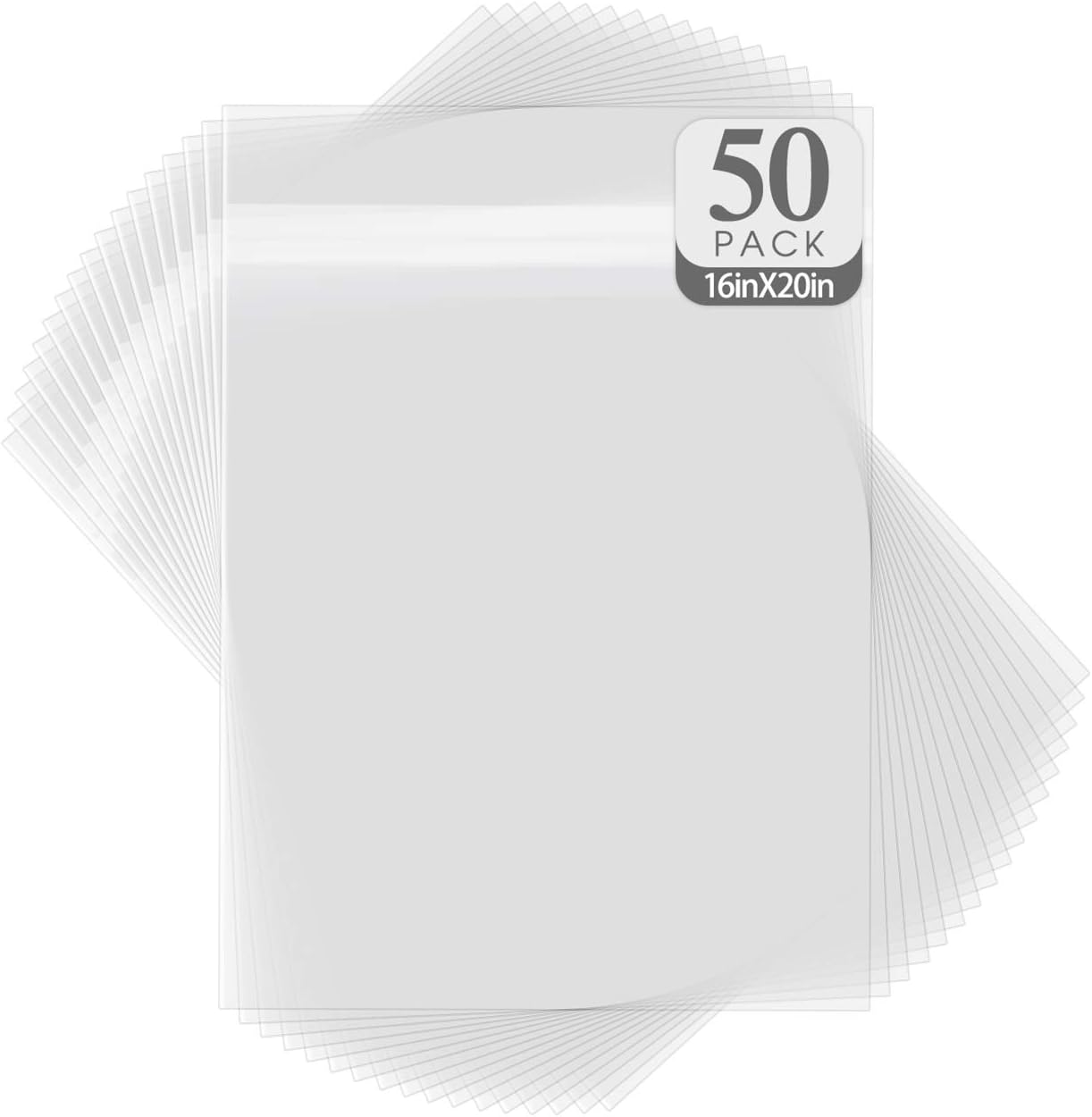 Fundas transparentes para tapetes mate 16x20pulg set 50