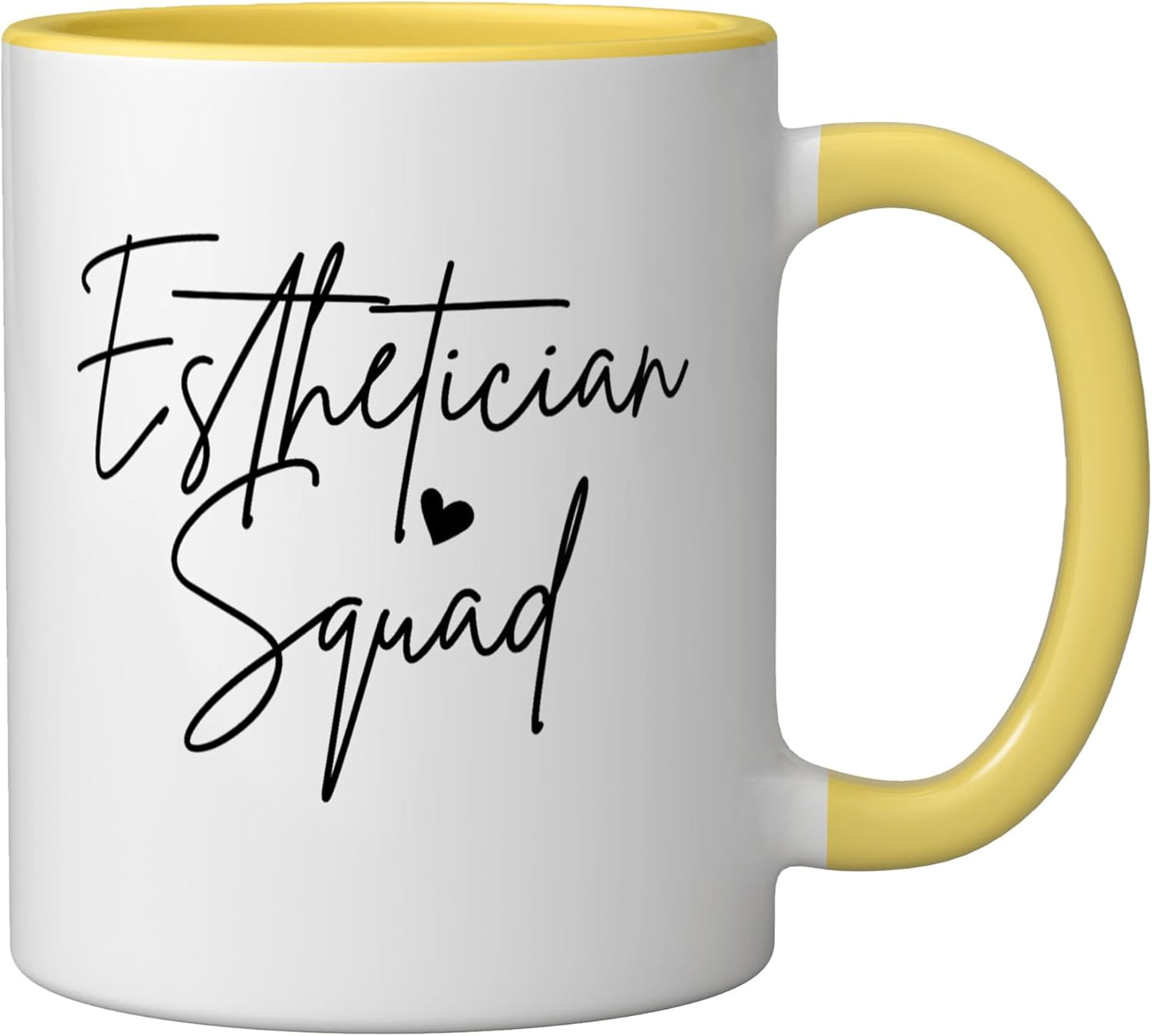 Taza Cerámica para Estética Color Amarillo Blanco