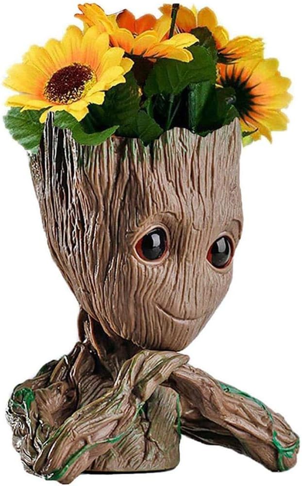 Maceta 6pulg diseño árbol Groot bebé con drenaje para plantas