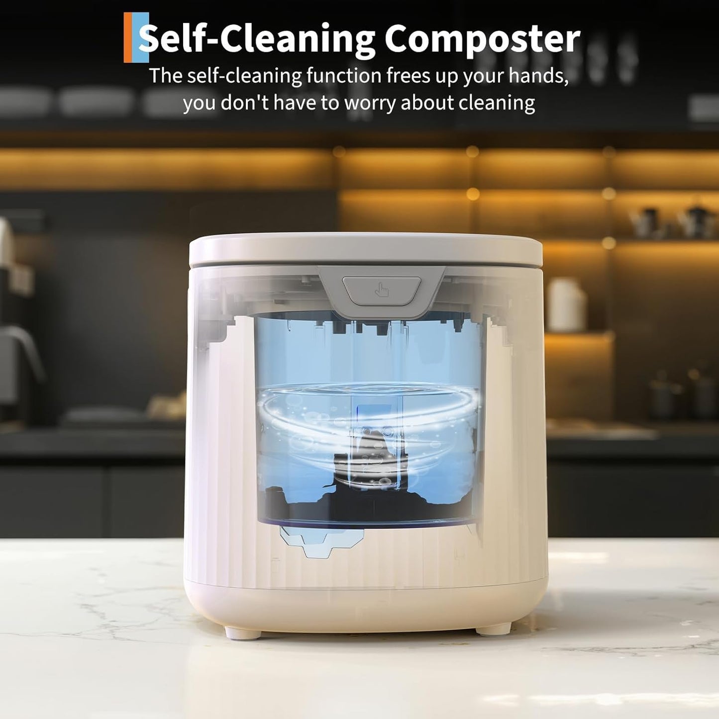 Contenedor compost 2.5L cocina automático limpieza un solo clic