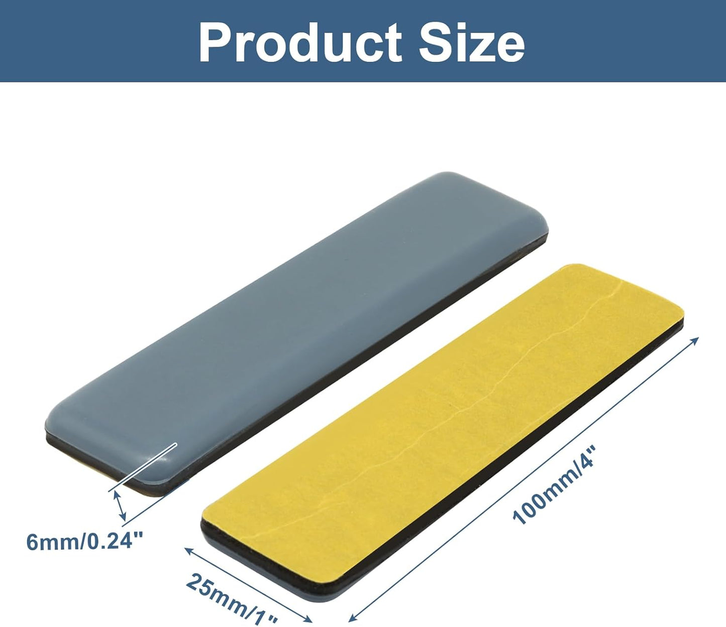 12 Pzas Protectores de Suelo para Muebles 100x25mm