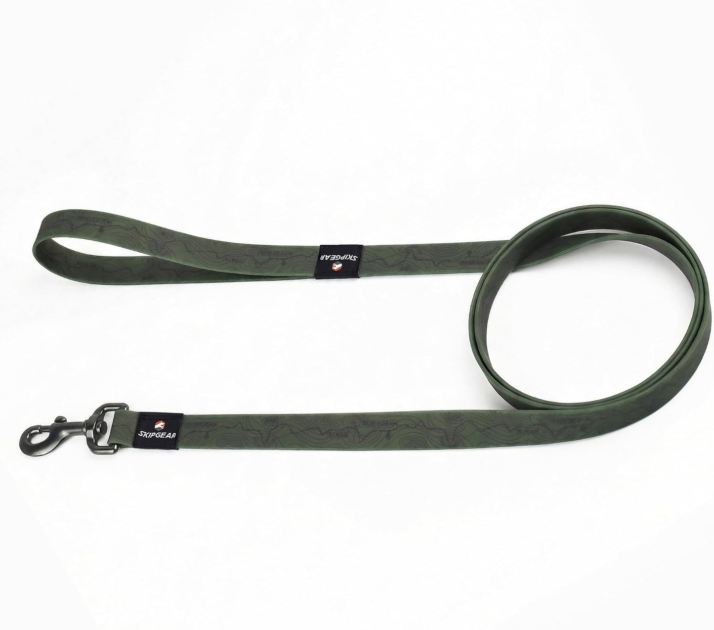 Correa impermeable para perro 6ft suave topográfica verde aguacate