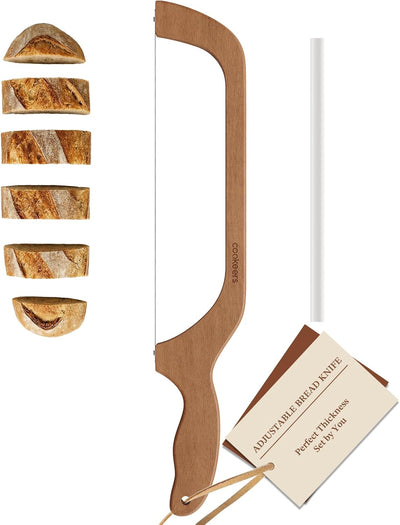 Cuchillo de pan con lazo de masa madre rebanador extra grande hoja acero inoxidable dentado