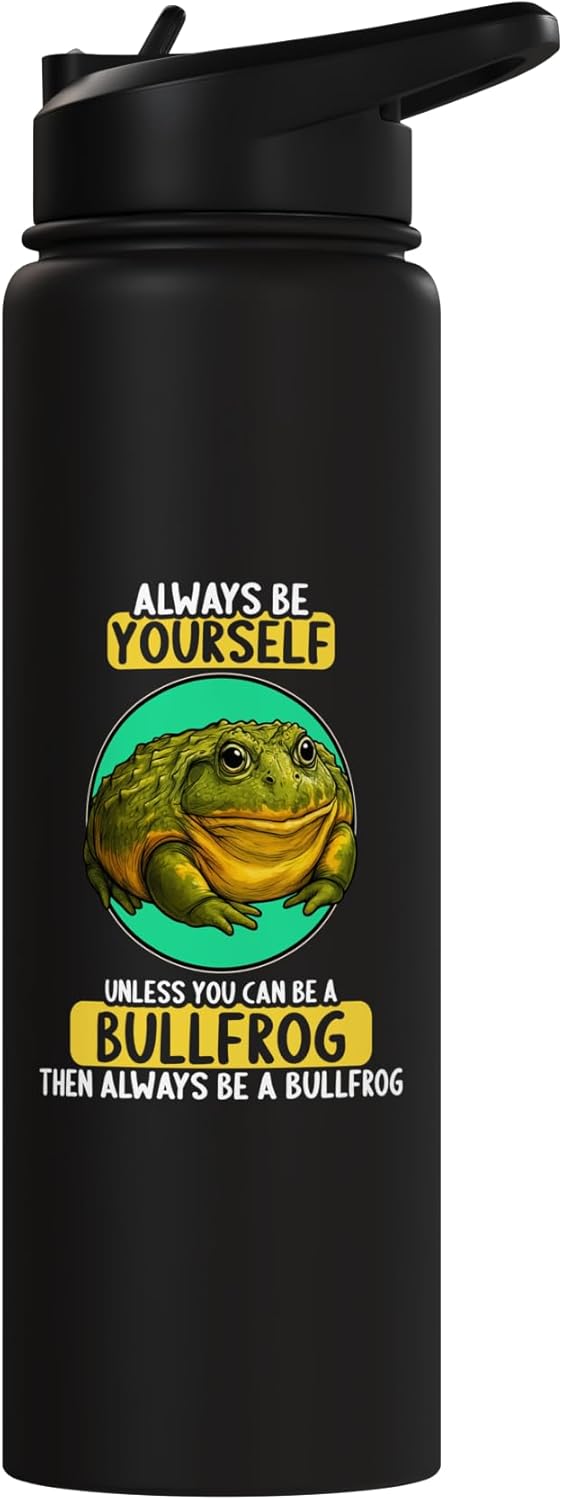 Botella de agua acero inoxidable aislada Bullfrog