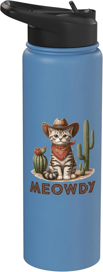 Botella agua térmica acero inox gato cactus