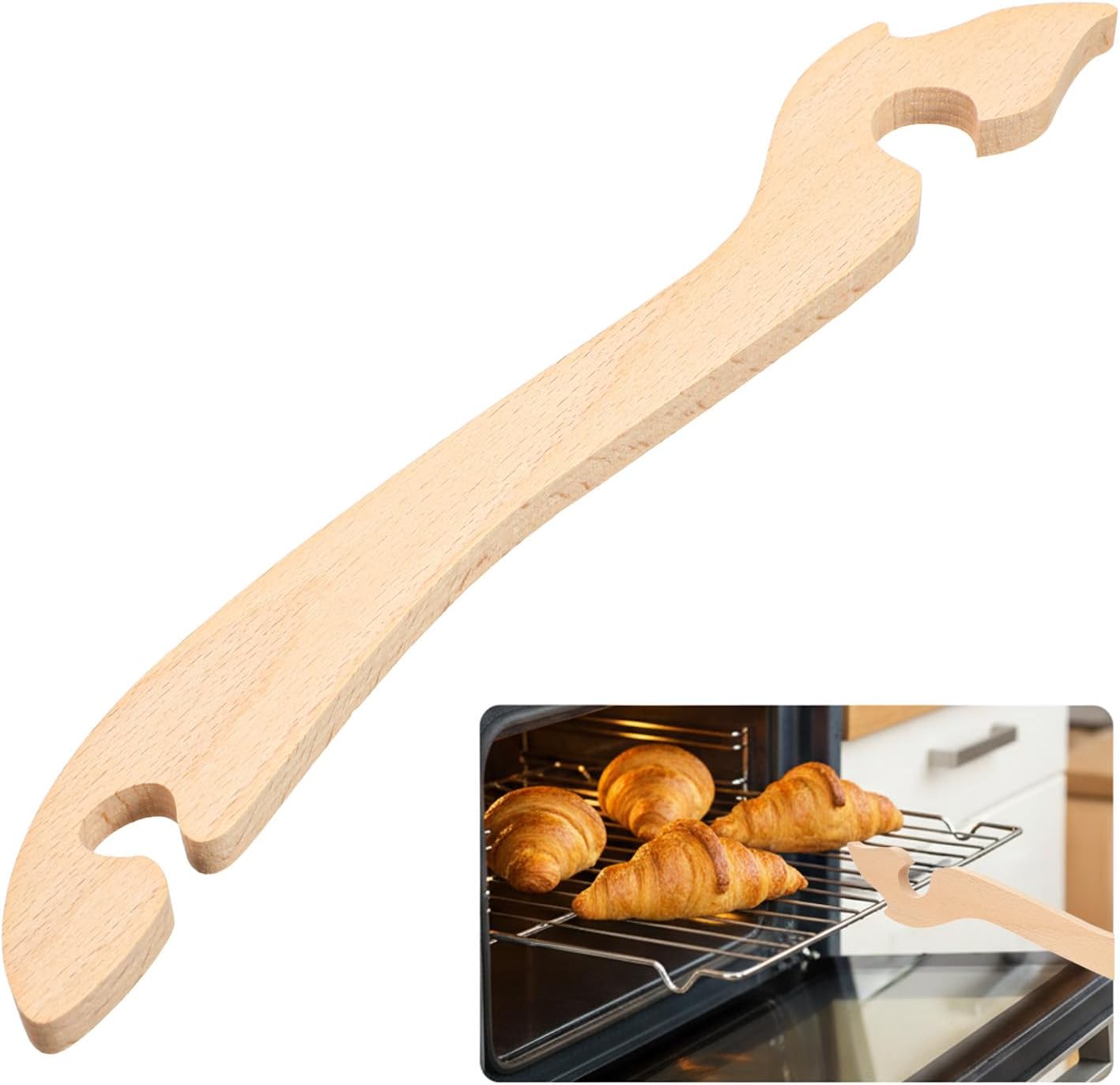 Extractor estante horno madera mango cocina