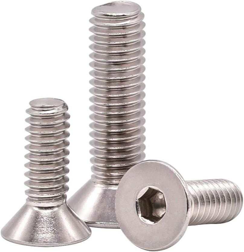 Tornillos cabeza cilíndrica plana hex 3/8-16 x 1-3/4 acero inox 304