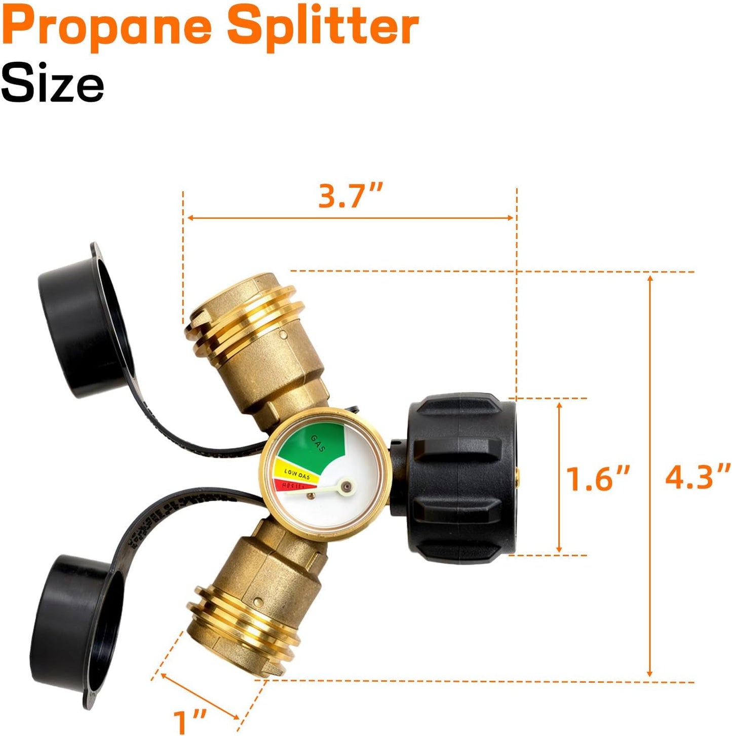 Adaptador tanque propano conector T gas LP 20lb para parrilla