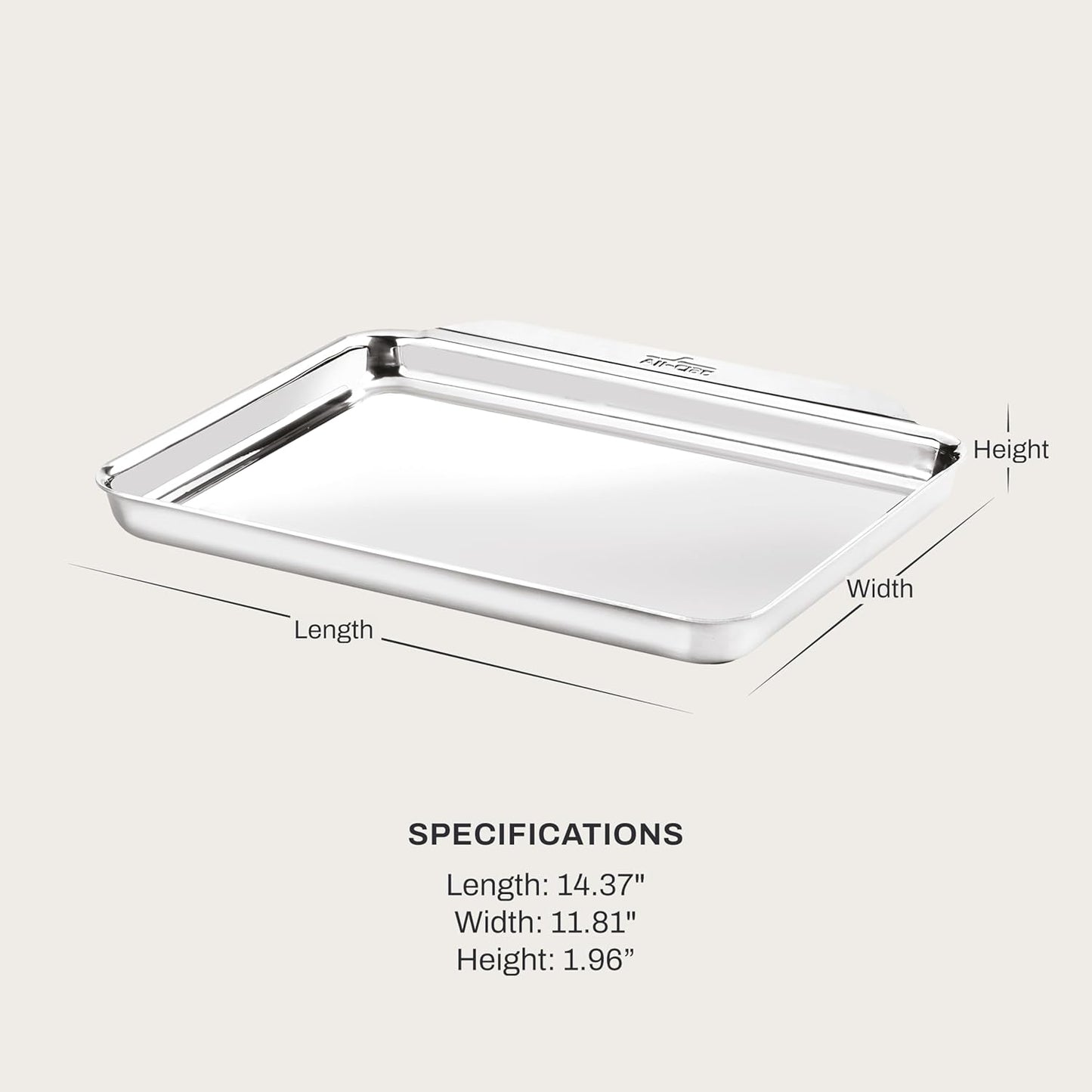 Utensilios para hornear de acero inoxidable All-Clad 9 x 12.5 pulgadas