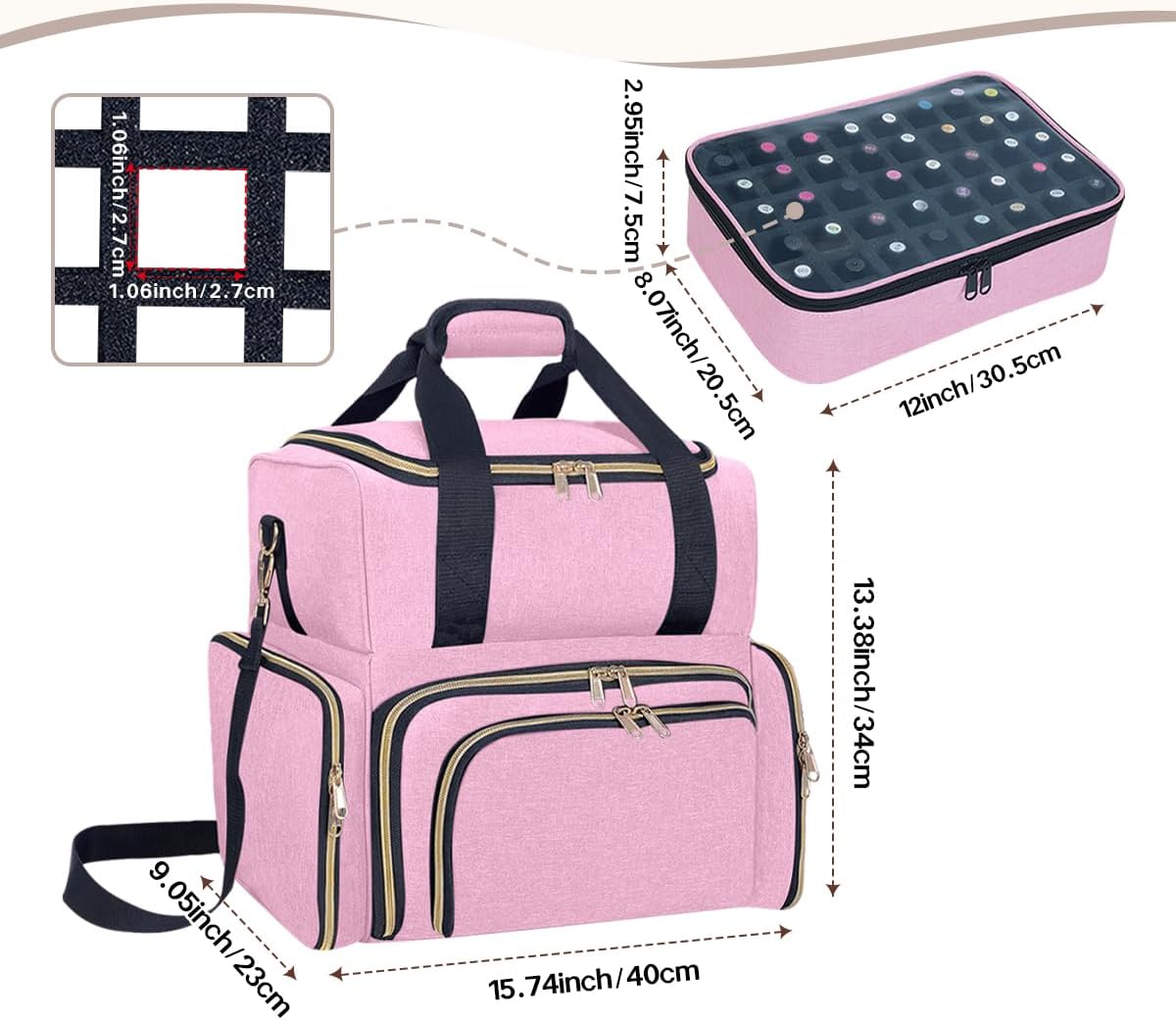 Organizador esmalte uñas 80 botellas 0.5oz viaje