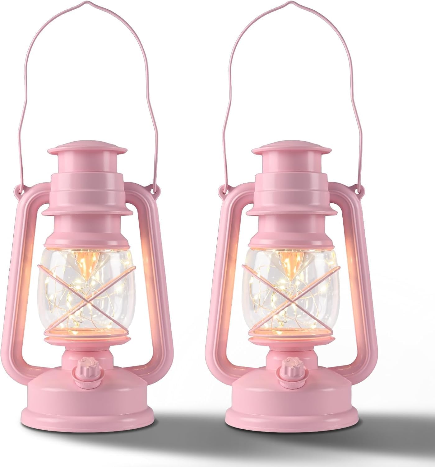 Faroles LED cálidos para interiores y jardín con pilas