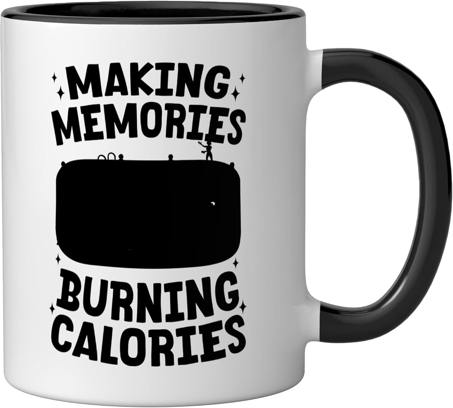 Taza cerámica para instructor de acuática aeróbica negra/blanca