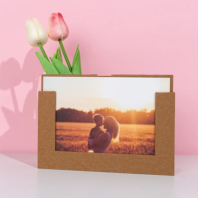 Caja almacenamiento fotos 5x7 marrón para pareja y familia