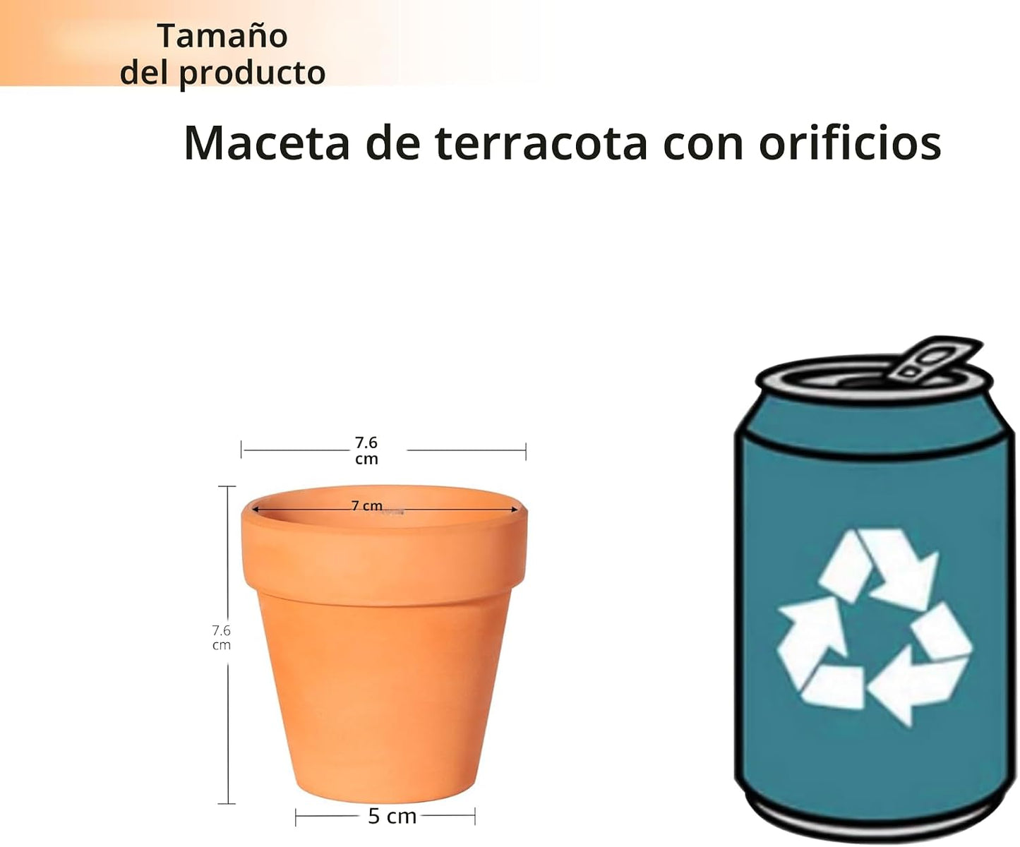 22 Macetas Terracota 3pulg con Orificio Drenaje para Plantas