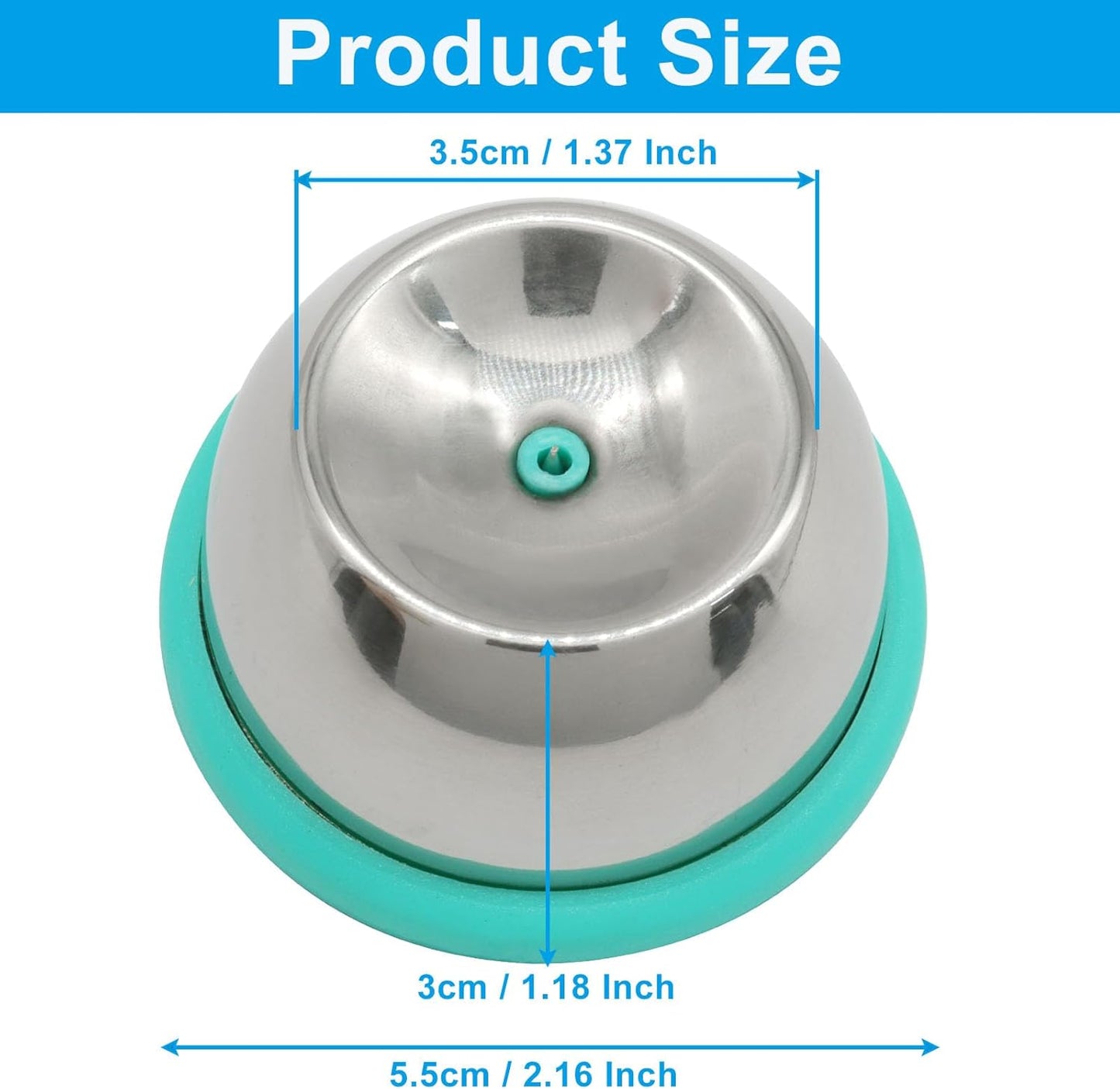 Perforador de huevo de acero inoxidable con pasador retráctil azul cielo