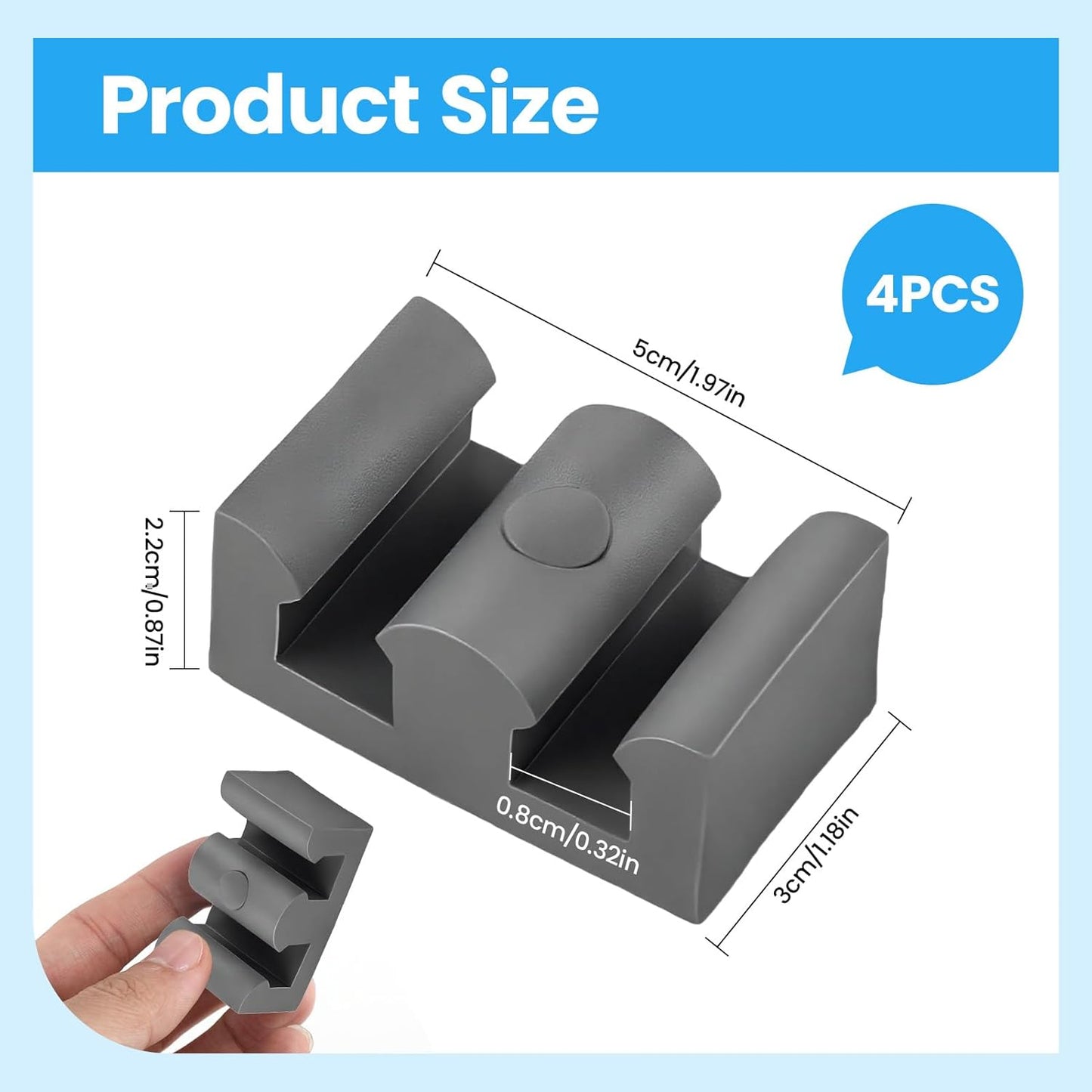 Set 4 Topes Silicona Puerta Ducha Sin Marco Anti Deslizamiento