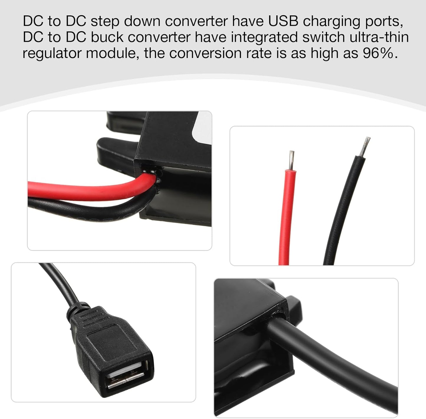 Convertidor 12v a 5v USB coche 16 pzas