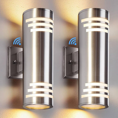 Luces pared exterior acero inox níquel cepillado set 2