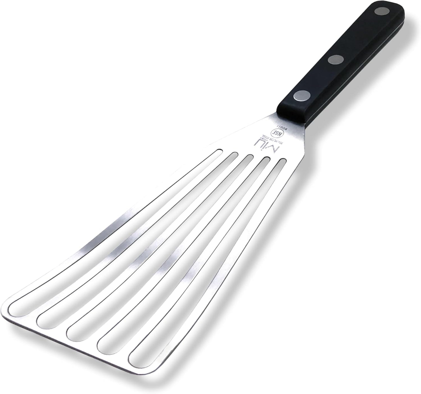 Espátula acero inox ranurada para sándwiches 11pulg