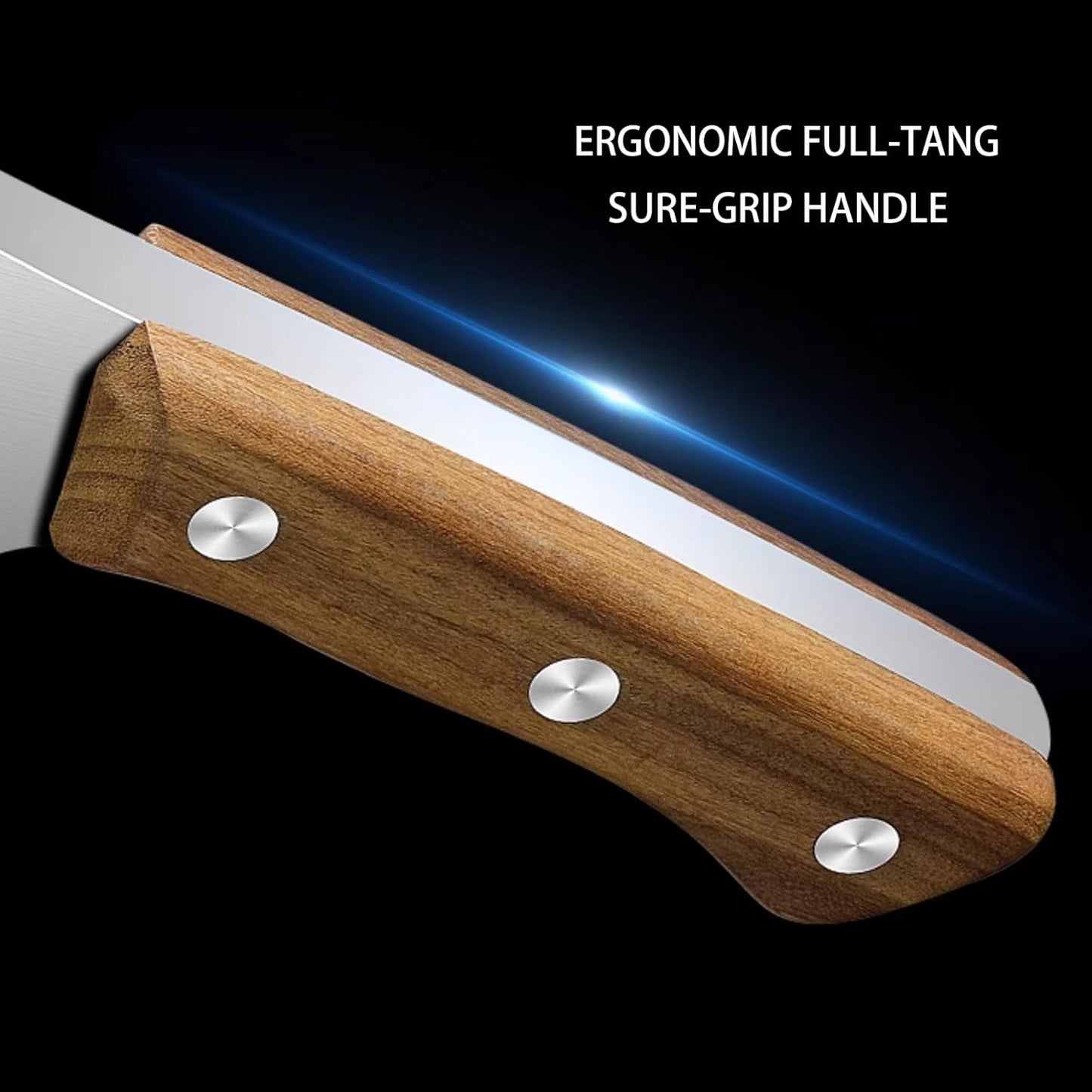 Cuchillo de carnicero resistente para cortar carne, hogar, cocina y eventos