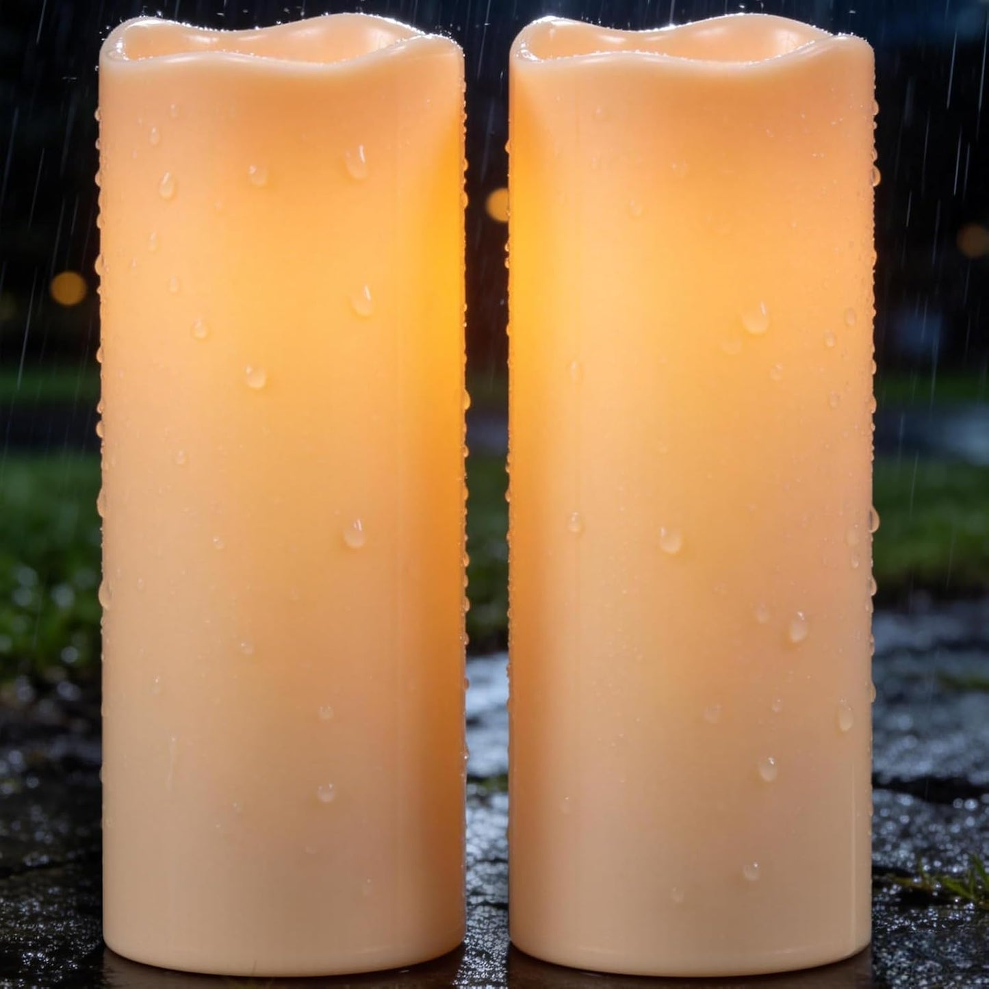 Velas solares impermeables IP65 5x12pulg jardín
