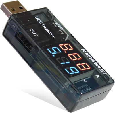Probador USB multifuncional con pantalla LCD 3-20V 0-3A