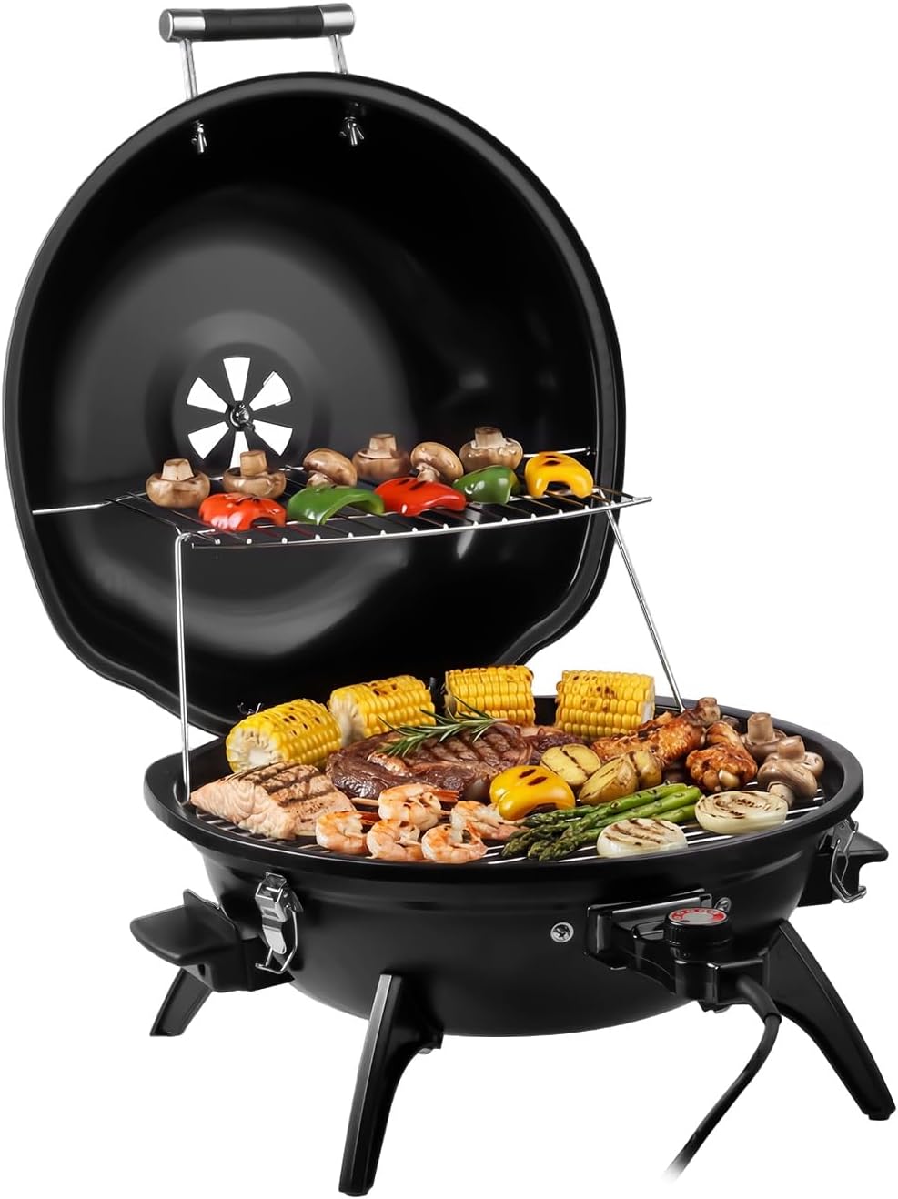 Parrilla eléctrica mesa portátil 1600W negro