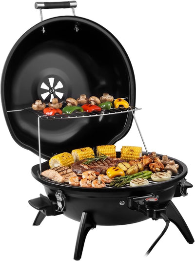 Parrilla eléctrica mesa portátil 1600W negro