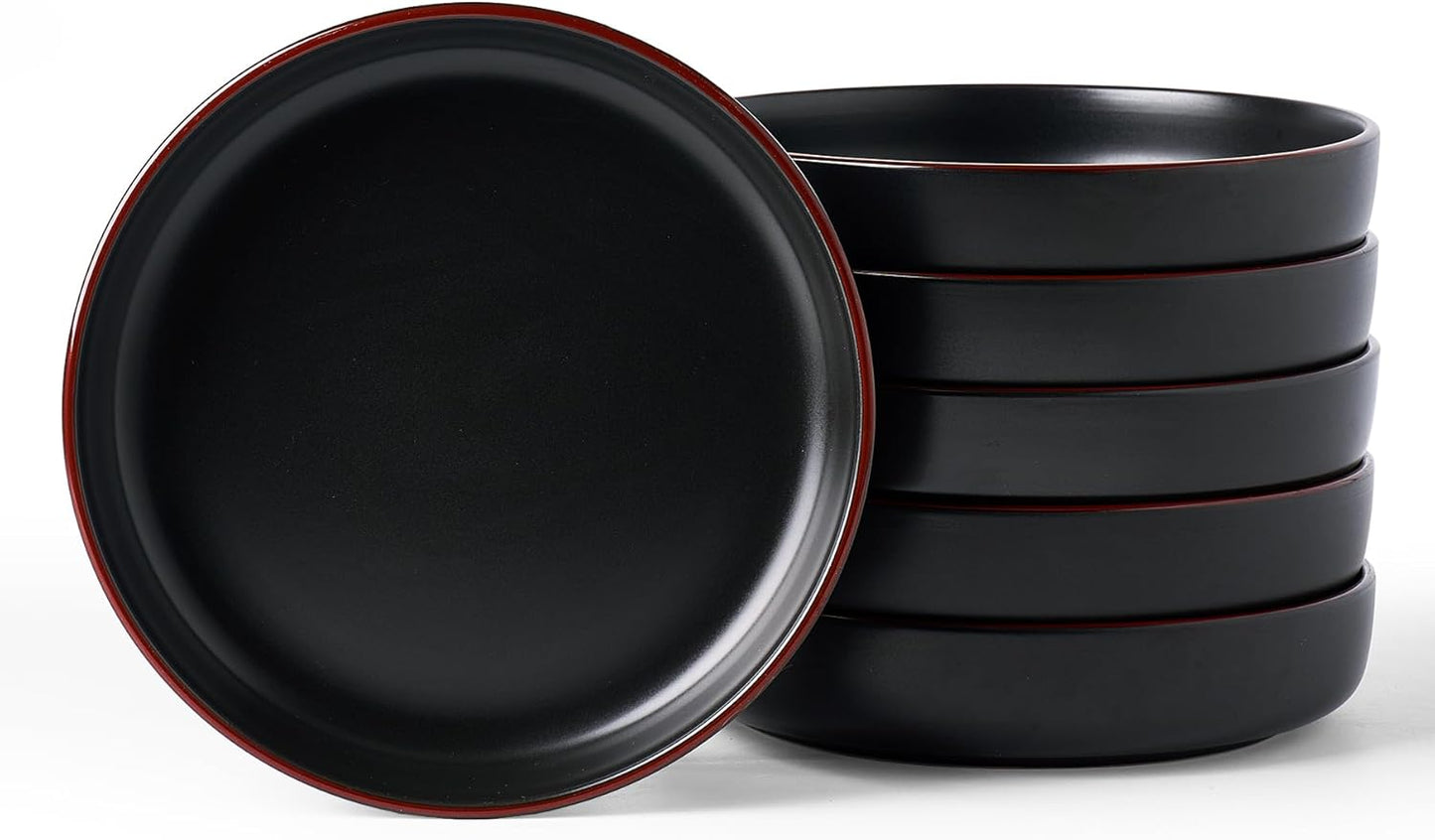 Set 6 Cuencos Cerámica Pasta 33oz Negro