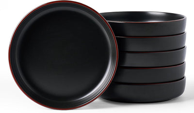 Set 6 Cuencos Cerámica Pasta 33oz Negro