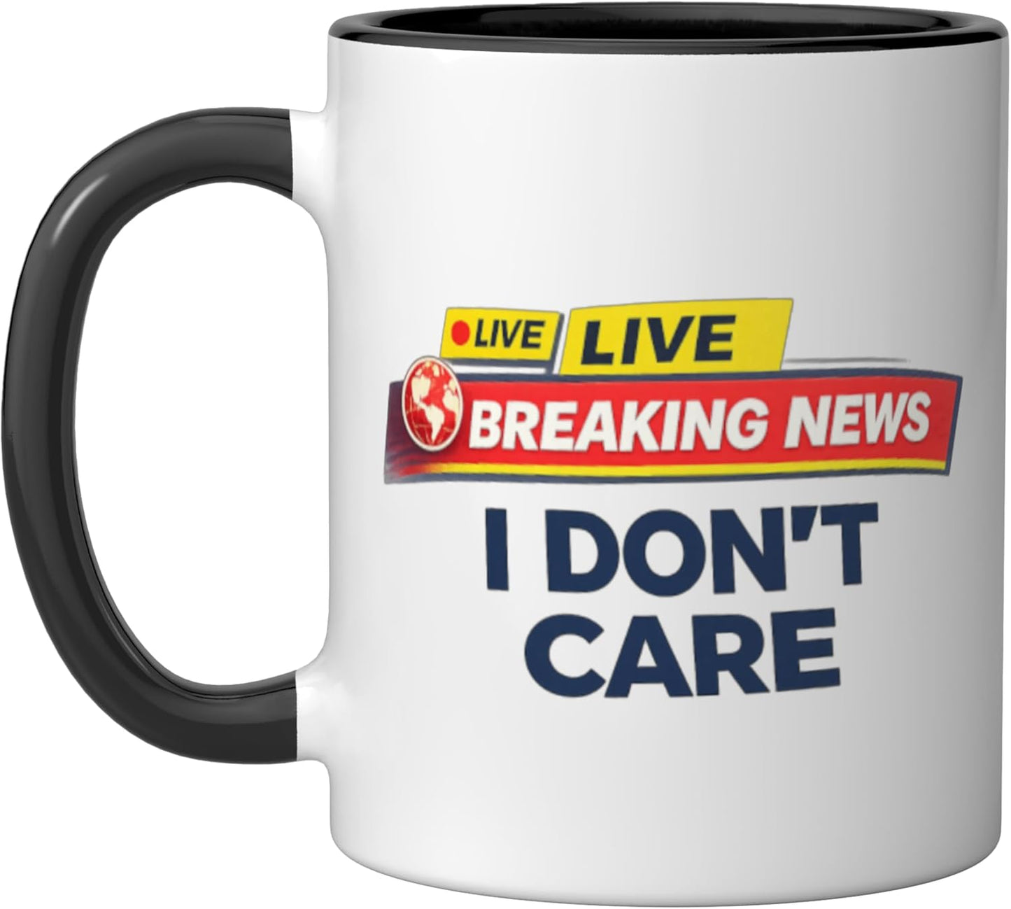 Taza de cerámica Sarcastic Design para hombre y mujer en negro y blanco