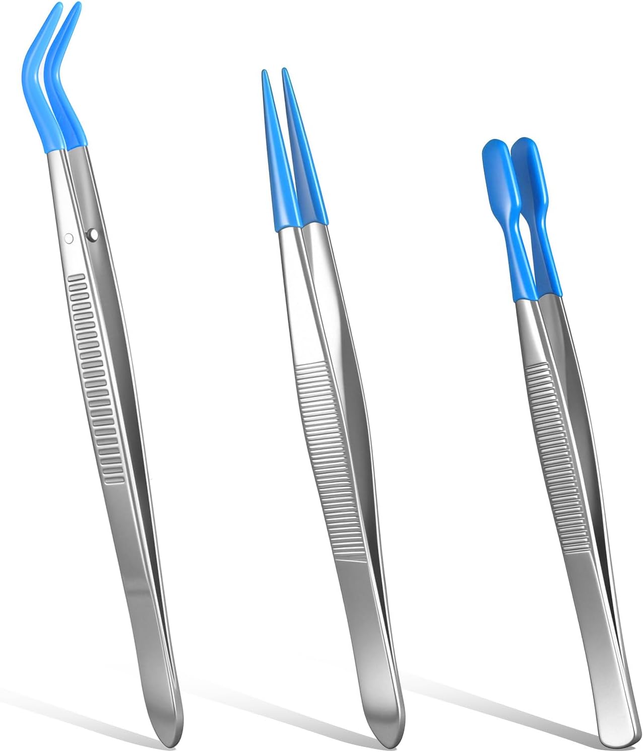 Set 3 Pinzas Silicona Azul para Joyas y Manualidades