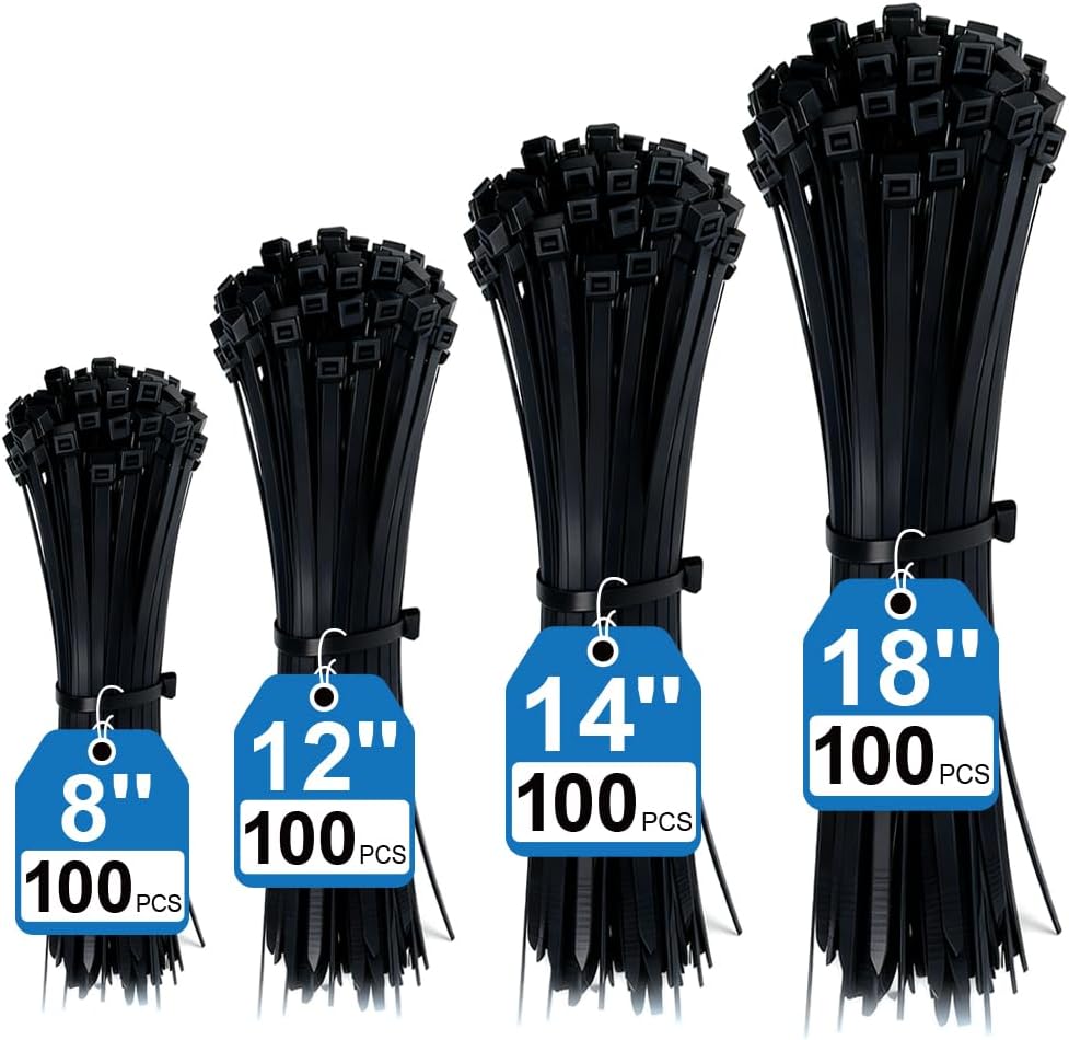 Pack 400 Bridas Negras Resistente Variedad Tallas