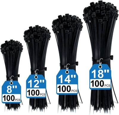 Pack 400 Bridas Negras Resistente Variedad Tallas