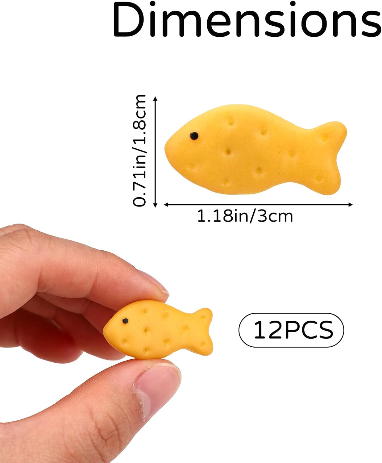 12 Mini Imanes Pez Dorado para Nevera Decoración