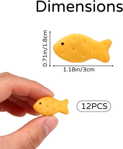 12 Mini Imanes Pez Dorado para Nevera Decoración