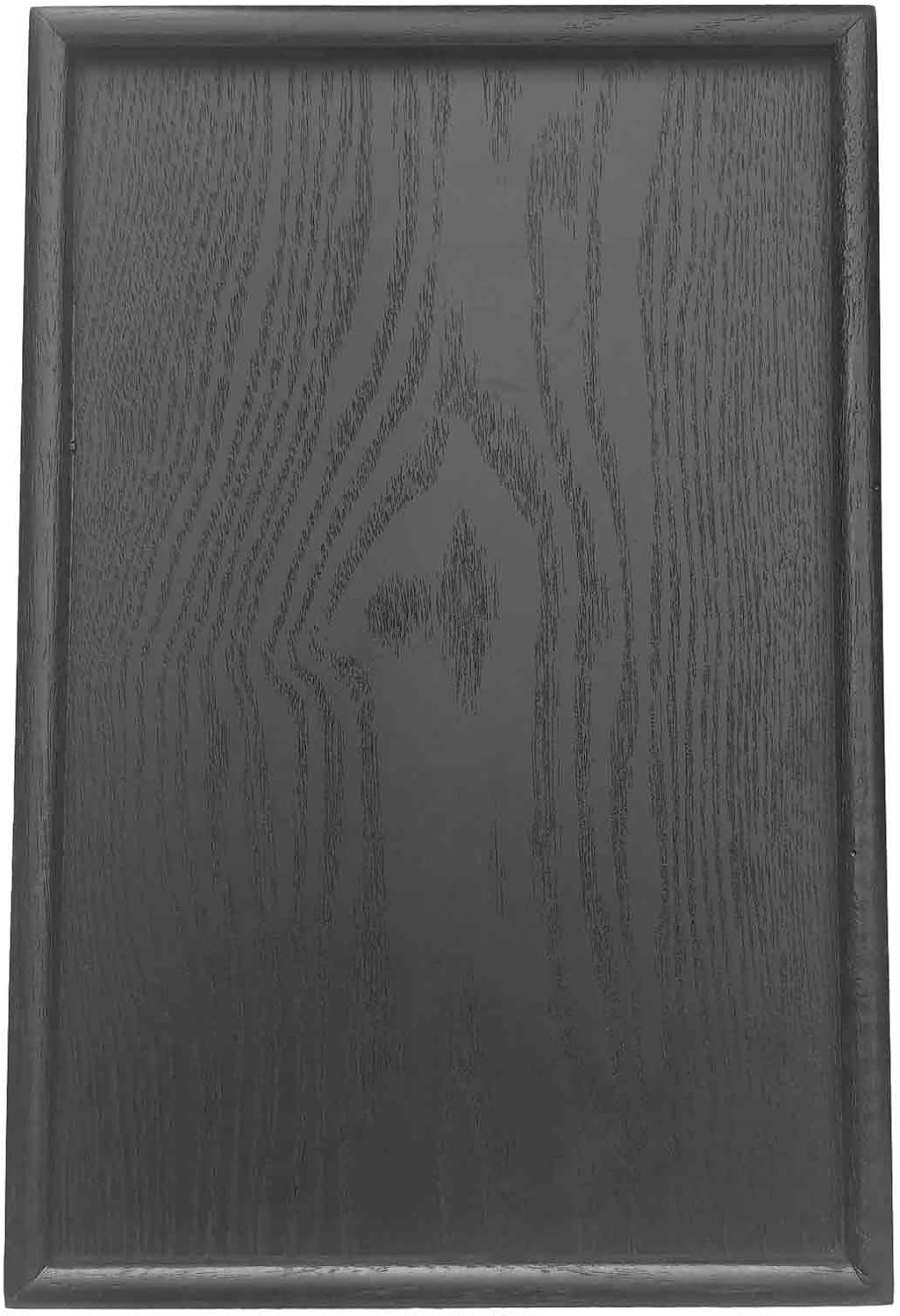Bandeja de madera negra 12 x 8 pulgadas con bordes elevados para decoración del hogar