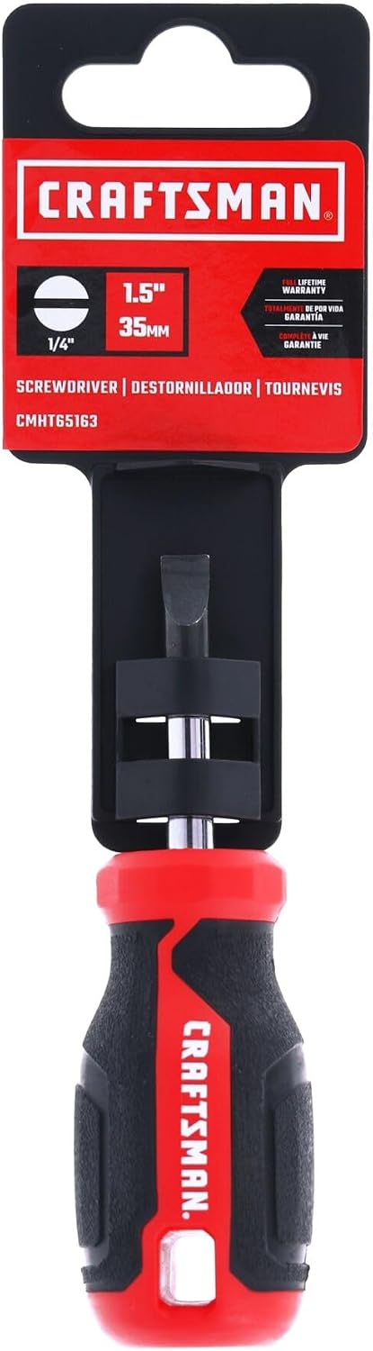 Destornillador SL1/4x1.5 con punta magnética agarre fácil