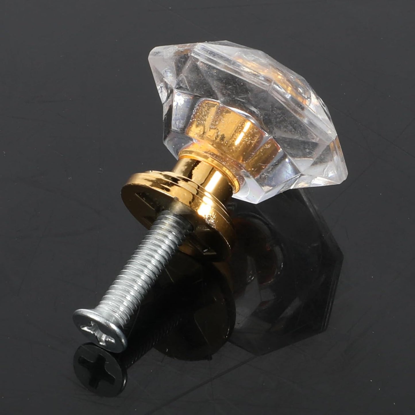 20 Pomos Cristal Tiradores Acrílicos Forma Diamante