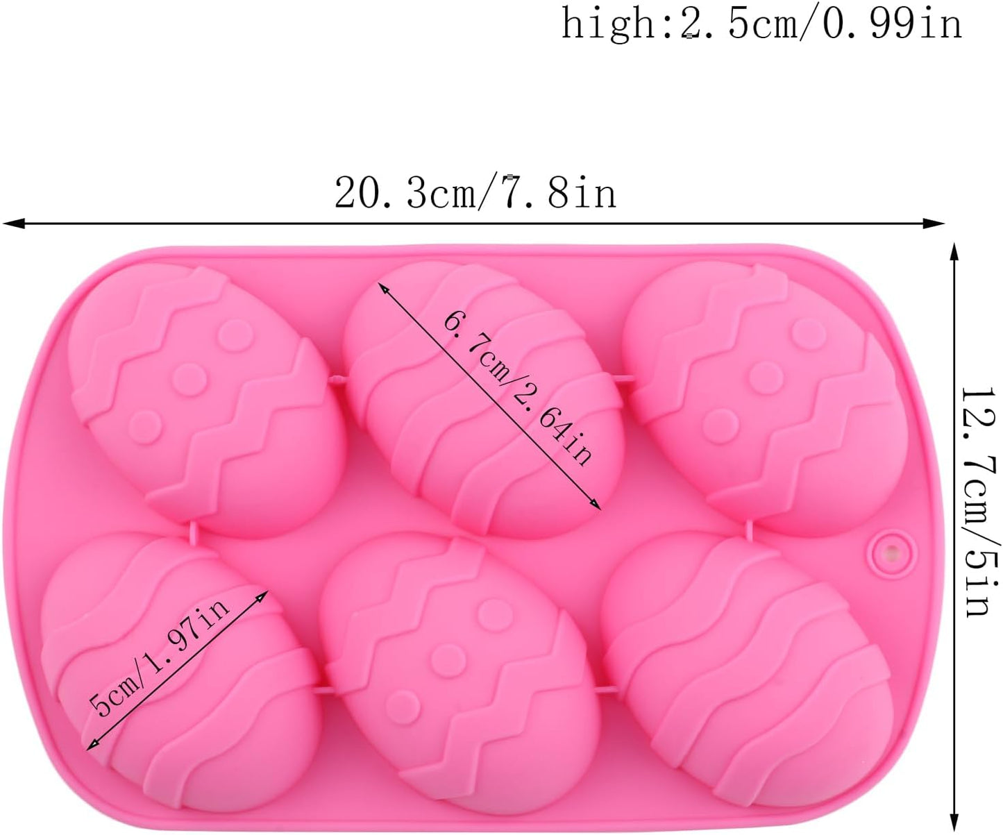 Moldes silicona 6 cavidades para dulces Pascua y cupcakes