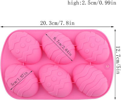 Moldes silicona 6 cavidades para dulces Pascua y cupcakes