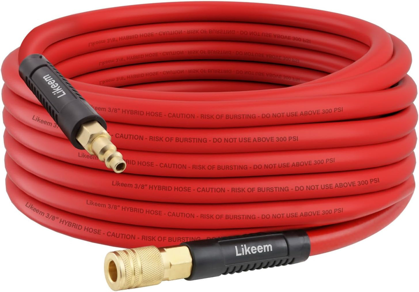 Manguera aire híbrida 100ft 3/8pulg 300PSI con accesorios latón