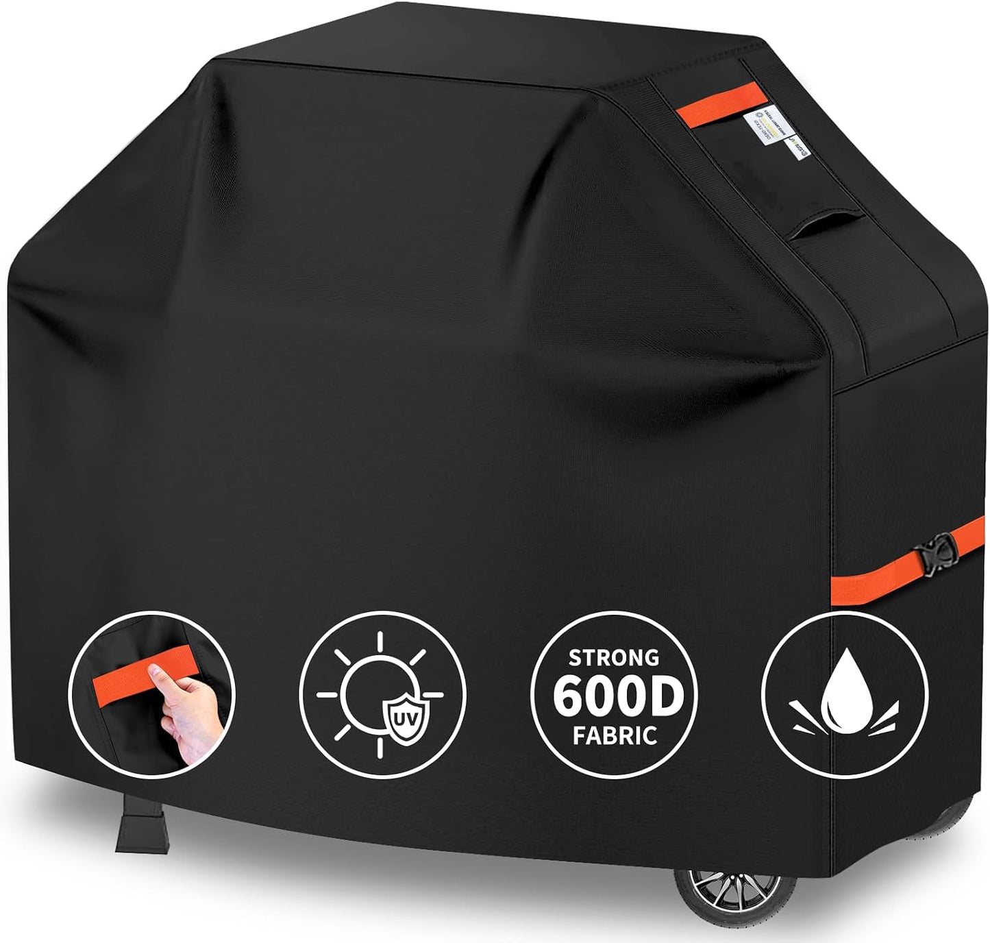 Cubierta parrilla 59pulg impermeable correas ajustables