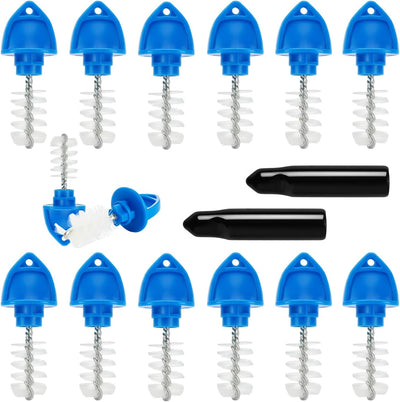 Kit limpieza grifo con 20 tapones y cepillos azules
