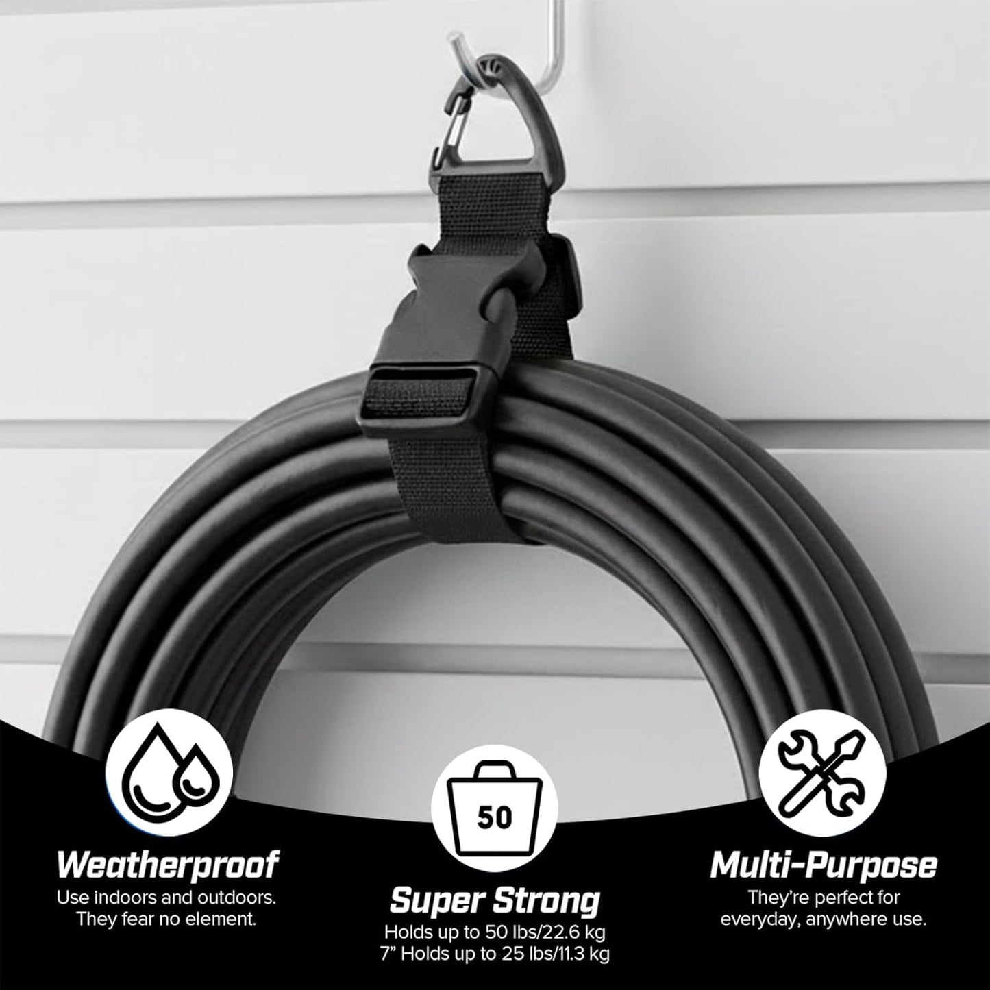 Pack 16 Organizadores Cables Resistente 17pulg Pared Ganchos Triangulares