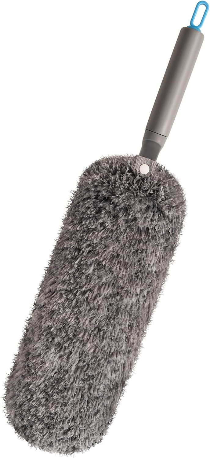 Plumero microfibra cabezal lavable reutilizable color gris